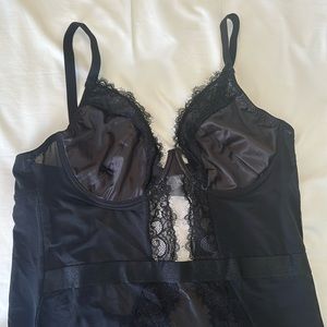 ASOS lingerie blank slit midi dress